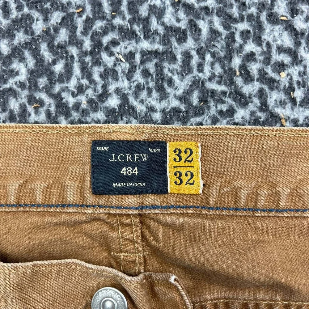 J.Crew 484 Slim Fit Pants Mens 32x32 Brown Cotton Chino Trousers Pockets